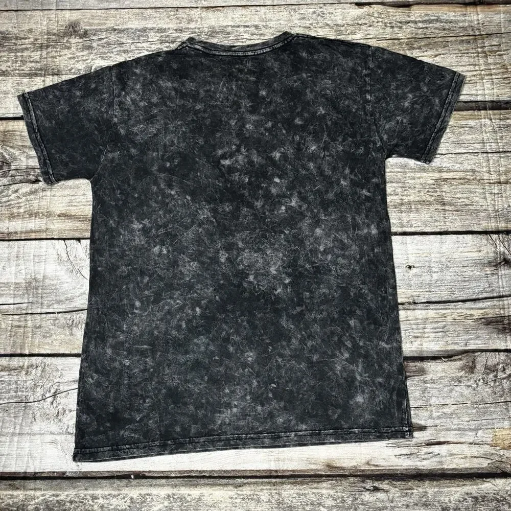Guns N Roses T Shirt Womens XL Black Acid Wash Pink Short Sleeve Music Rock - Picture 6 of 6